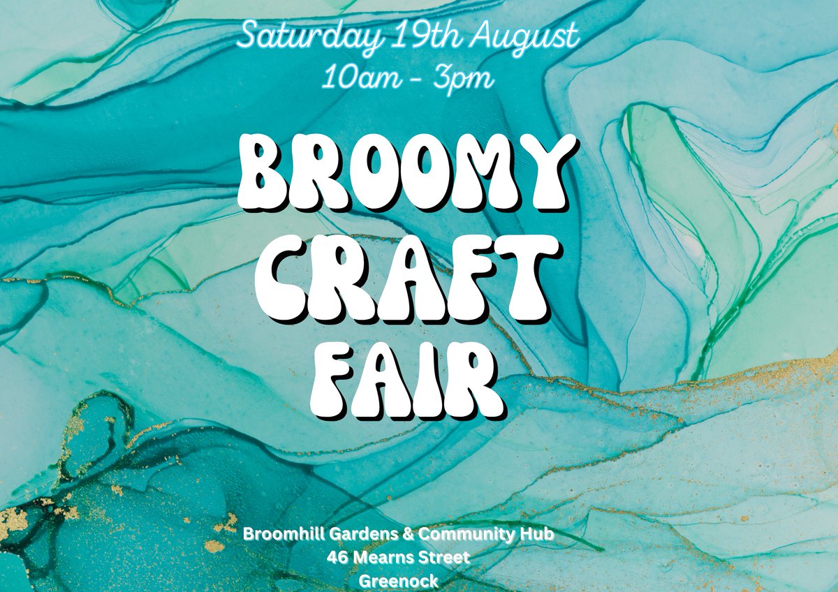 CVS Inverclyde (@cvsinverclyde) on Twitter photo Broomhill Gardens and Community Hub invite you to Broomy Craft Fair!
Enjoy browsing fabulous products from local small businesses and treat yourself to refreshments at the café! ✨☕
🗓 TOMORROW, Saturday 19 August
⏰ 10am – 3pm
📍 46 Mearns St, Greenock
<a href="/InWorkHub/">Broomhill Gardens and Community Hub</a> Broomhill Gardens and Community Hub invite you to Broomy Craft Fair!
Enjoy browsing fabulous products from local small businesses and treat yourself to refreshments at the café! ✨☕
🗓 TOMORROW, Saturday 19 August
⏰ 10am – 3pm
📍 46 Mearns St, Greenock
<a href="/InWorkHub/">Broomhill Gardens and Community Hub</a>