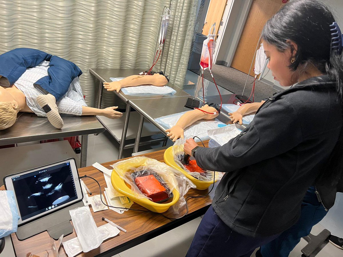 ersimulationdoc's tweet photo. Saving hearts and lives in Sim this week using tofu and chicken. Hammering down cardiology topics today with nerve blocks, pericardiocentesis, TVPs, and unstable tachycardias. #emergencymedicine #Simulation https://t.co/0q4DUa6HQH