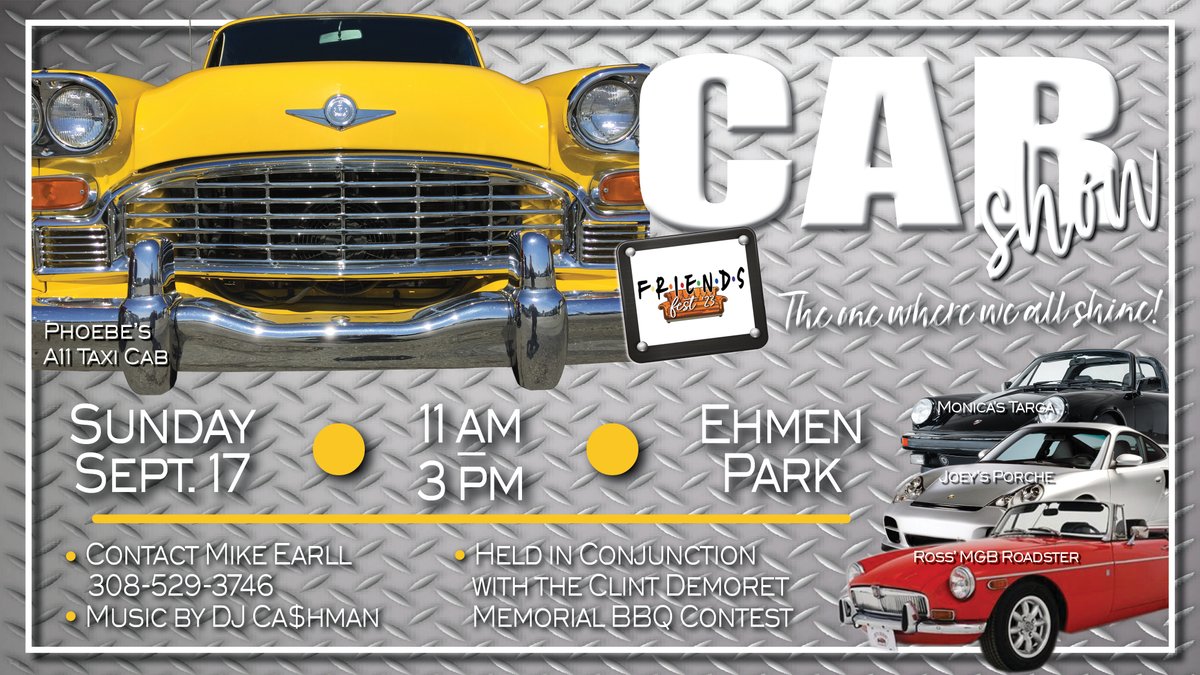The Harvest Festival car show is a fan favorite, year after year. Come check out the wide variety of vehicles at Ehmen Park, then sit in the shade and listen to music all afternoon.