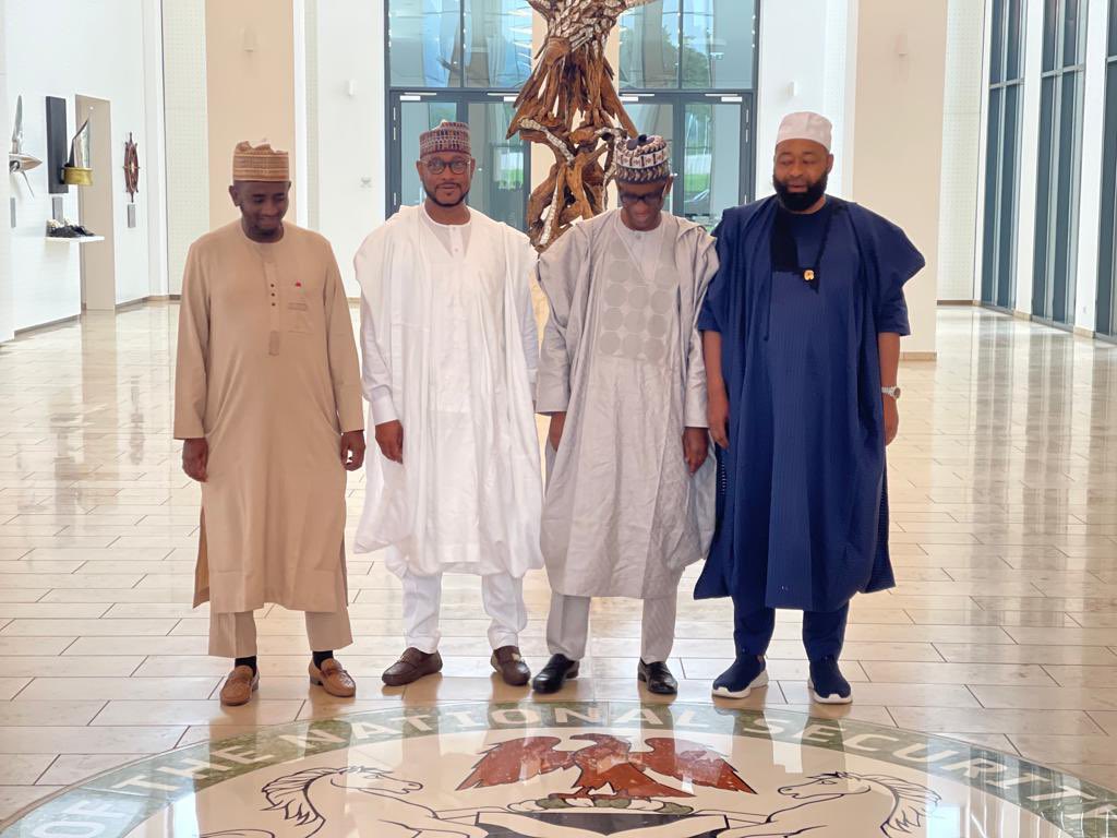 daudalawal_'s tweet photo. I and my counterpart from Niger State, H. E Umaru Bago stopped by for a meeting at the office of the NSA, Nuhu Ribadu where we discussed pertinent security issues bothering our States. 

This visit is significant in our determined quest to find lasting peace for our States. https://t.co/q8goNBIImA