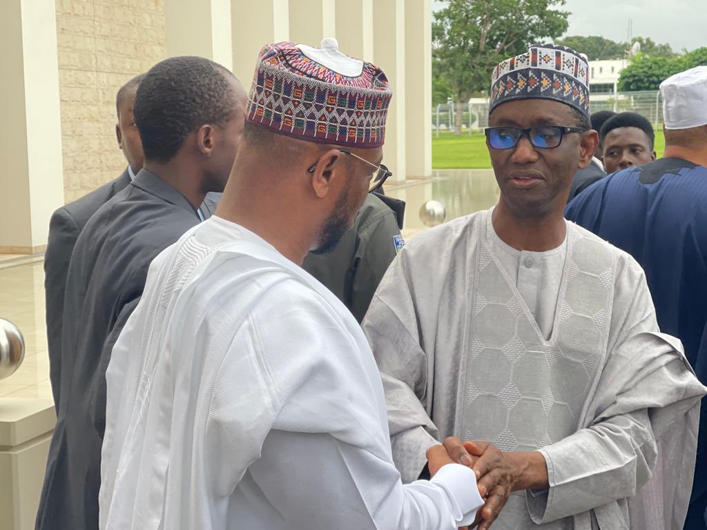 daudalawal_'s tweet photo. I and my counterpart from Niger State, H. E Umaru Bago stopped by for a meeting at the office of the NSA, Nuhu Ribadu where we discussed pertinent security issues bothering our States. 

This visit is significant in our determined quest to find lasting peace for our States. https://t.co/q8goNBIImA