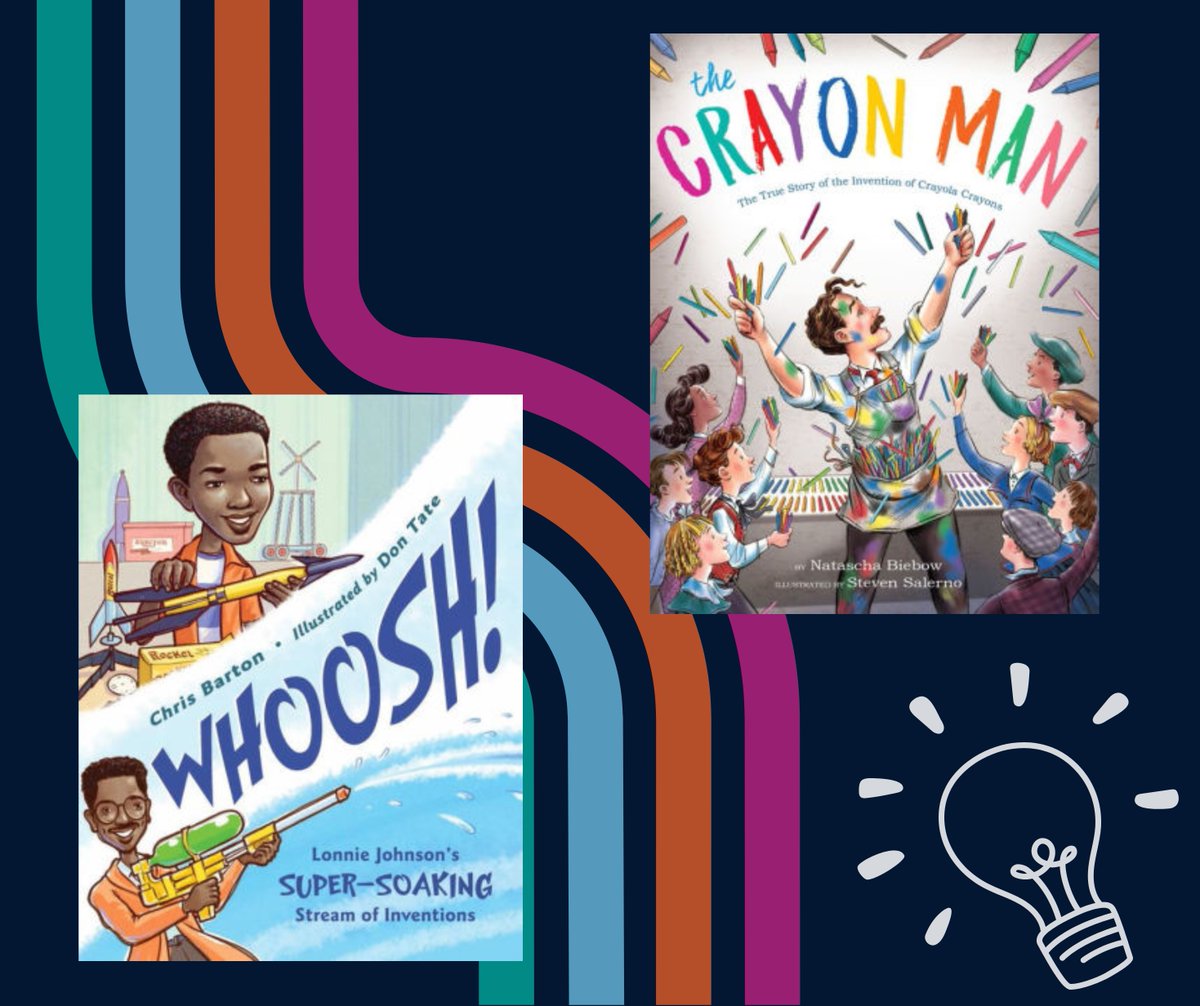 Super Soakers and Crayons for STEM!! These inventors used #designthinking and #problemsolving to make amazing products that are still hugely popular today! Ask your B&N rep for additional reads focused on inventors, innovators, and problem solvers. #STEMeducation @Bartography