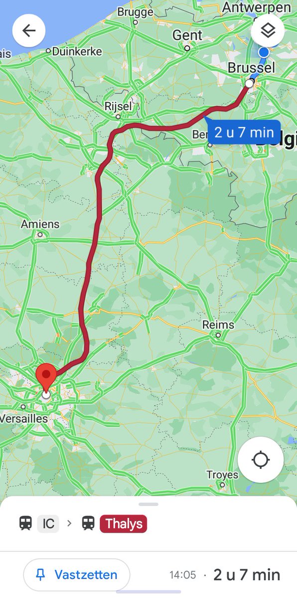 Ben bijna even lang onderweg me de trein naar parijs dan naar VUB, das crimineel!
