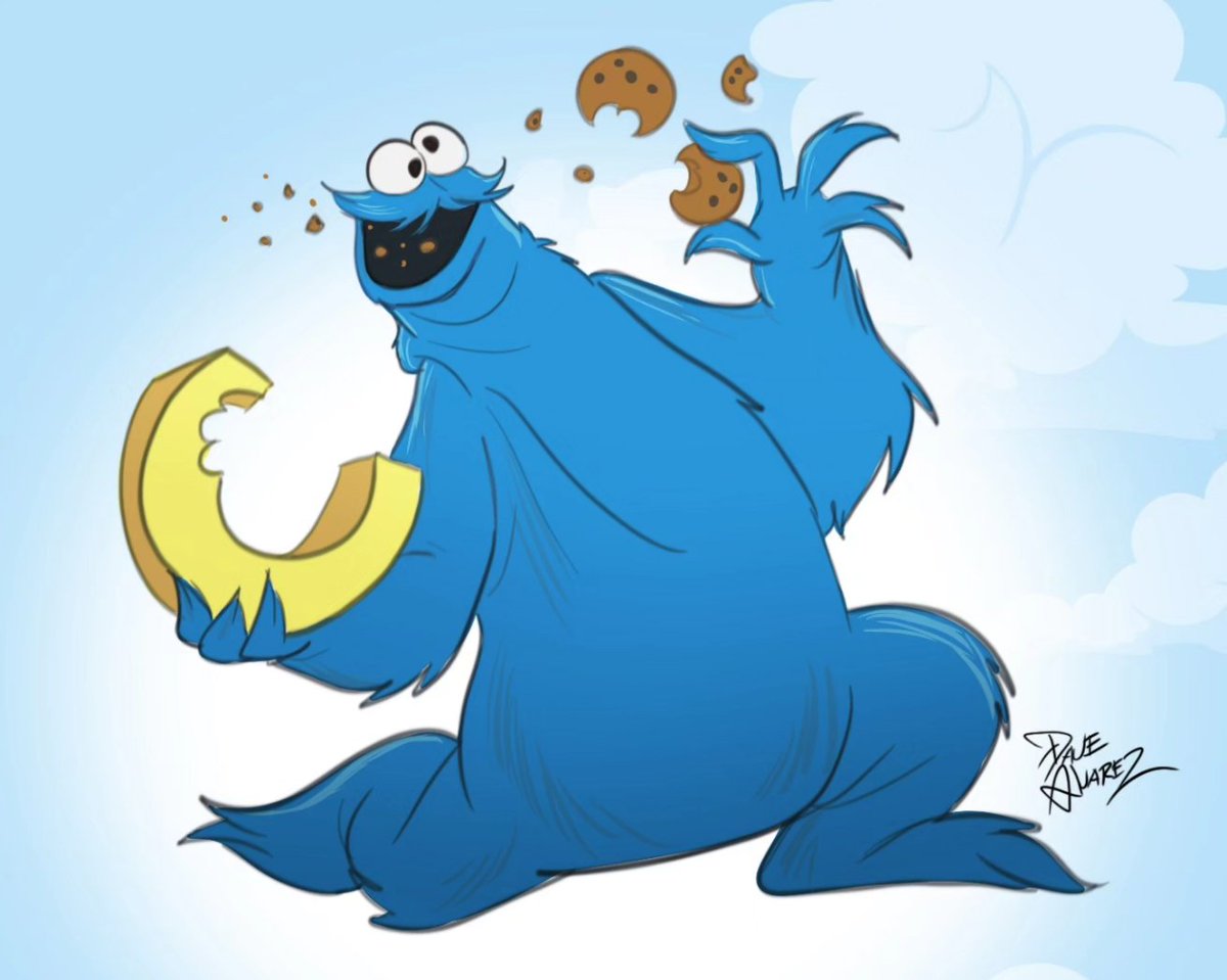 DAlvarezStudio's tweet photo. C is for Cookie, and that's good enough for me.
Made this one really quick while I wait for a meeting.

#characterdesign #sesamestreet #bigbird #DaveAlvarez #artist #joemathieu #illustration #bertandernie #cookiemonster https://t.co/XcXsivyqgk