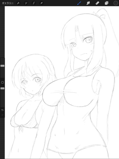 ラフ。

仕上げる。 https://t.co/aeo9GqVSEp 