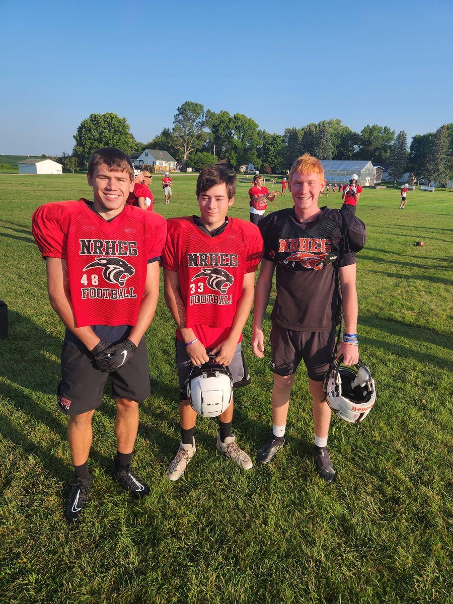 MrKrugerPhyEd's tweet photo. Your NRHEG Captains this year. George, Reese, and Alden. #CountOnMe https://t.co/oe2dGqn2TT