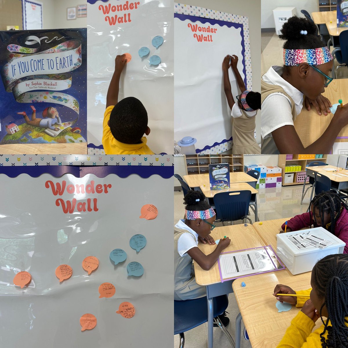 “If students leave school less curious than when they have started , we have failed them.” -George Couros

Today students started using our wonder wall.
The wonder wall encourages curiosity and engagement.

#literacy #engagement #curious #eip #wonderwall