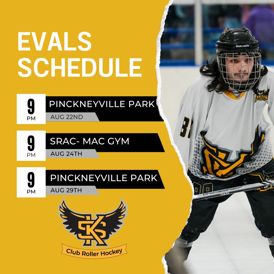 Our Evaluation schedule is set for this year. Looking forward to seeing everyone out there!

📌Pinckneyville Park- 4758 S Old Peachtree Rd, Norcross, GA 30071

📌 SRAC- 290 Kennesaw State University Road, Kennesaw, GA 30144