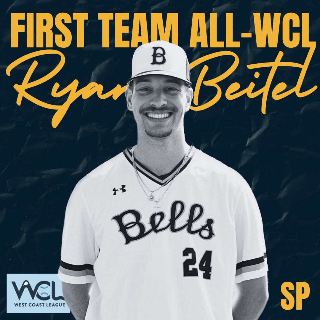 bhambells's tweet photo. The @WCLBaseball announced the 2023 All-WCL teams!🏅

8 Bells were among those selected!👇

FIRST TEAM ALL-WCL:
Ryan Beitel, SP

SECOND TEAM ALL-WCL:
Andrew Valdez, OF
James Trimble, RP

HONORABLE MENTIONS:
Will Armbruester
Daniel Paret
Will Franklin
Carter Parcher
Tomas Urbina https://t.co/iLFM7Bbuo2