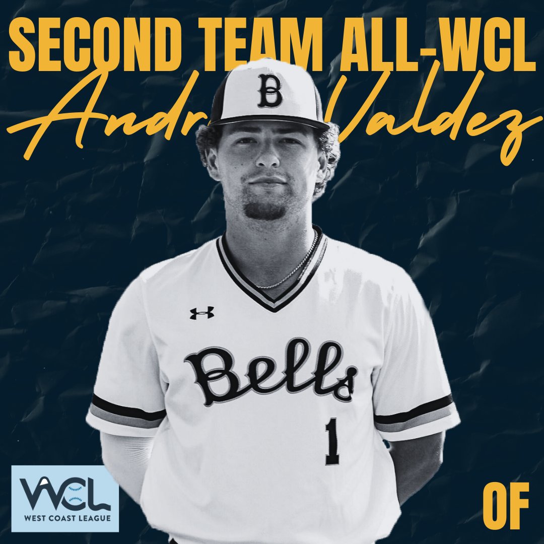 bhambells's tweet photo. The @WCLBaseball announced the 2023 All-WCL teams!🏅

8 Bells were among those selected!👇

FIRST TEAM ALL-WCL:
Ryan Beitel, SP

SECOND TEAM ALL-WCL:
Andrew Valdez, OF
James Trimble, RP

HONORABLE MENTIONS:
Will Armbruester
Daniel Paret
Will Franklin
Carter Parcher
Tomas Urbina https://t.co/iLFM7Bbuo2