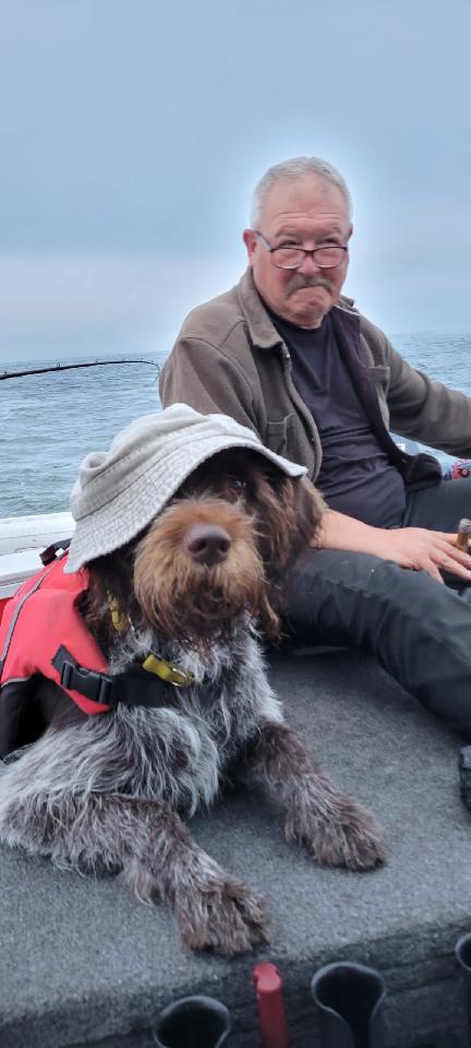 A boy and his dog...Columbia River Fishing