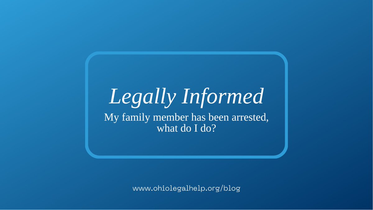 If your family member has been arrested, it can be overwhelming and upsetting, but there are steps you can take to help the family member and yourself. Learn more: 
ohiolegalhelp.org/blog-family-me…
<a href="/OH_PubDefend/">Ohio Public Defender</a>