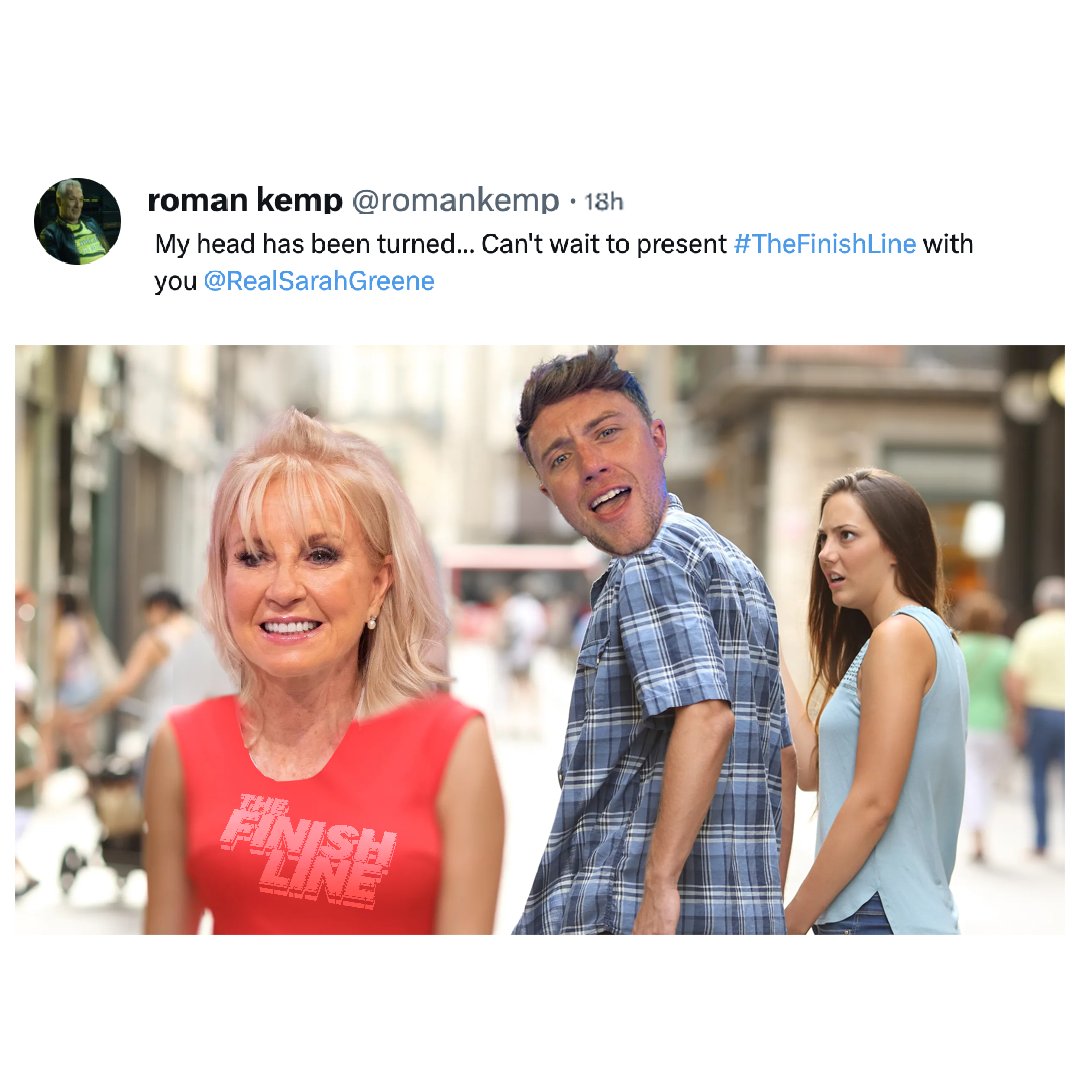 The Finish Line (@finishlinebbc) on Twitter photo There's gameshows, then theres gameshows with the legendary <a href="/RealSarahGreene/">Sarah Greene</a>! 🏁 <a href="/romankemp/">Roman Kemp</a>
#TheFinishLine starts Monday 21st August on <a href="/BBCOne/">BBC One</a> There's gameshows, then theres gameshows with the legendary <a href="/RealSarahGreene/">Sarah Greene</a>! 🏁 <a href="/romankemp/">Roman Kemp</a>
#TheFinishLine starts Monday 21st August on <a href="/BBCOne/">BBC One</a>