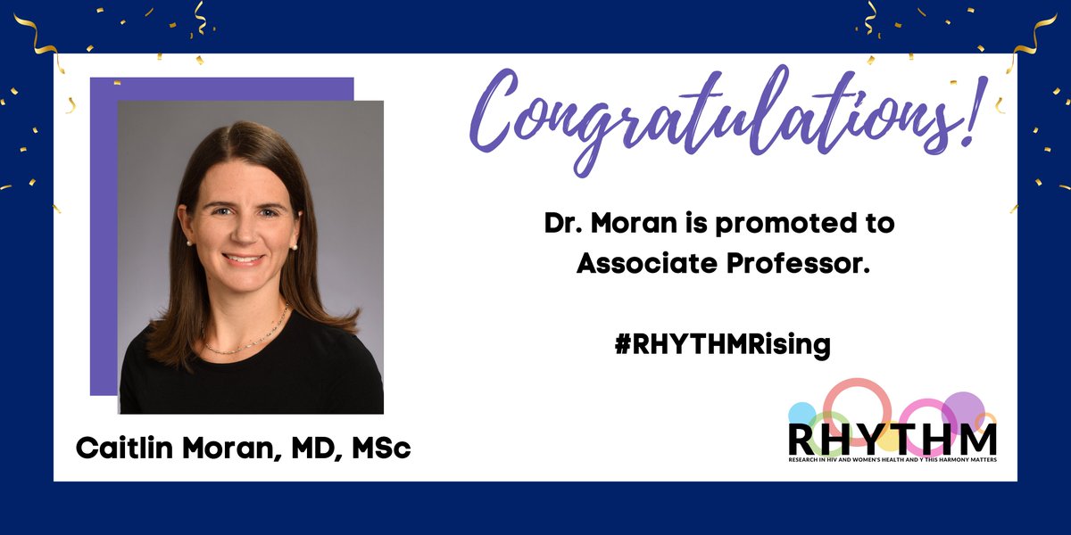 Huge congratulations to our core faculty, Dr. Caitlin Moran, on the announcement of her promotion to Associate Faculty in the @EmoryDeptofMed Much deserved! #RHYTHMRising