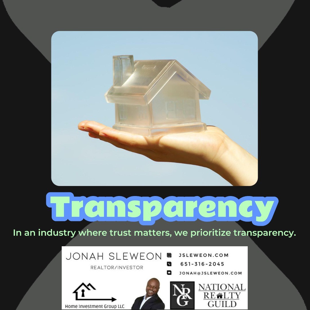 jonahsleweon1's tweet image. Transparency is key in our selling process. 
We believe in open communication and fair offers. 

Contact us today for a transparent and hassle-free sale. 

Jonah Sleweon | Real Estate Advisor
📞 Call/Text (651) 316-2045
📧 Jonah@jsleweon.com 

#TransparentProcess #HassleFree