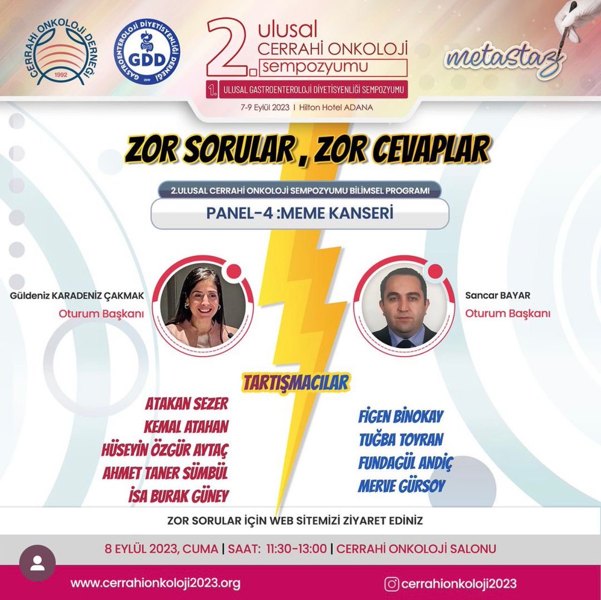 Ulusal Cerrahi Onkoloji Sempozyumu 2023, Meme Kanseri Paneli