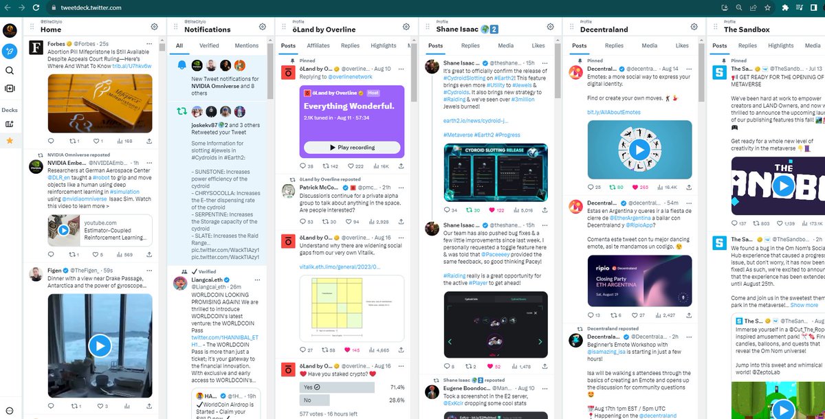 EliteCityio's tweet photo. This new X Deck is great! (X Pro new feature). You can customize your screen to have a whole bunch of columns in one place.
#xdeck #XPro 
@elonmusk @X https://t.co/pPReuG3qmm