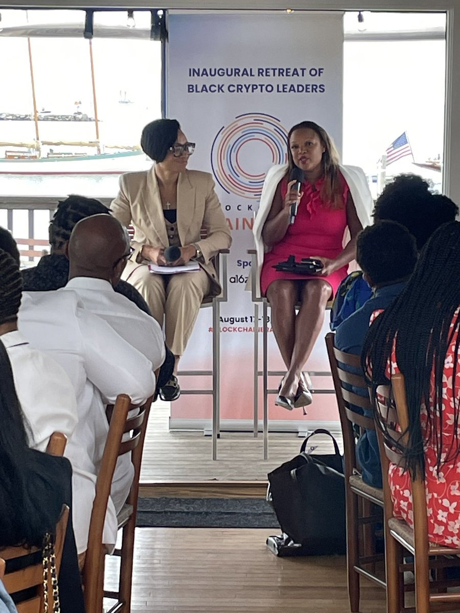 Blockchain Braintrust Retreat kicks off in Martha’s Vineyard with a fireside chat during the Policy Brunch featuring <a href="/CFTC/">CFTC</a>  Commissioner <a href="/CFTCjohnson/">Kristin N. Johnson</a> moderated by <a href="/tjsmith414/">Tiffany J. Smith, Esq.</a> 🔥

#BlockchainBraintrust #CryptoNOIRE