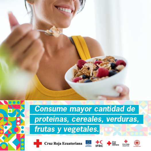 cruzrojaecuador's tweet photo. #TeQueremosSano ❤️

Necesitas comer alimentos variados para obtener todos los nutrientes y fibras que tu cuerpo requiere. 

🍚Alimentos con almidón, incluidos el pan, el arroz y las papas. 
 🥑🍇Frutas y verduras. 
 🥛Leche y otros productos lácteos 
 🥩Carne, pescado, huevos . https://t.co/w9hXEoD02y