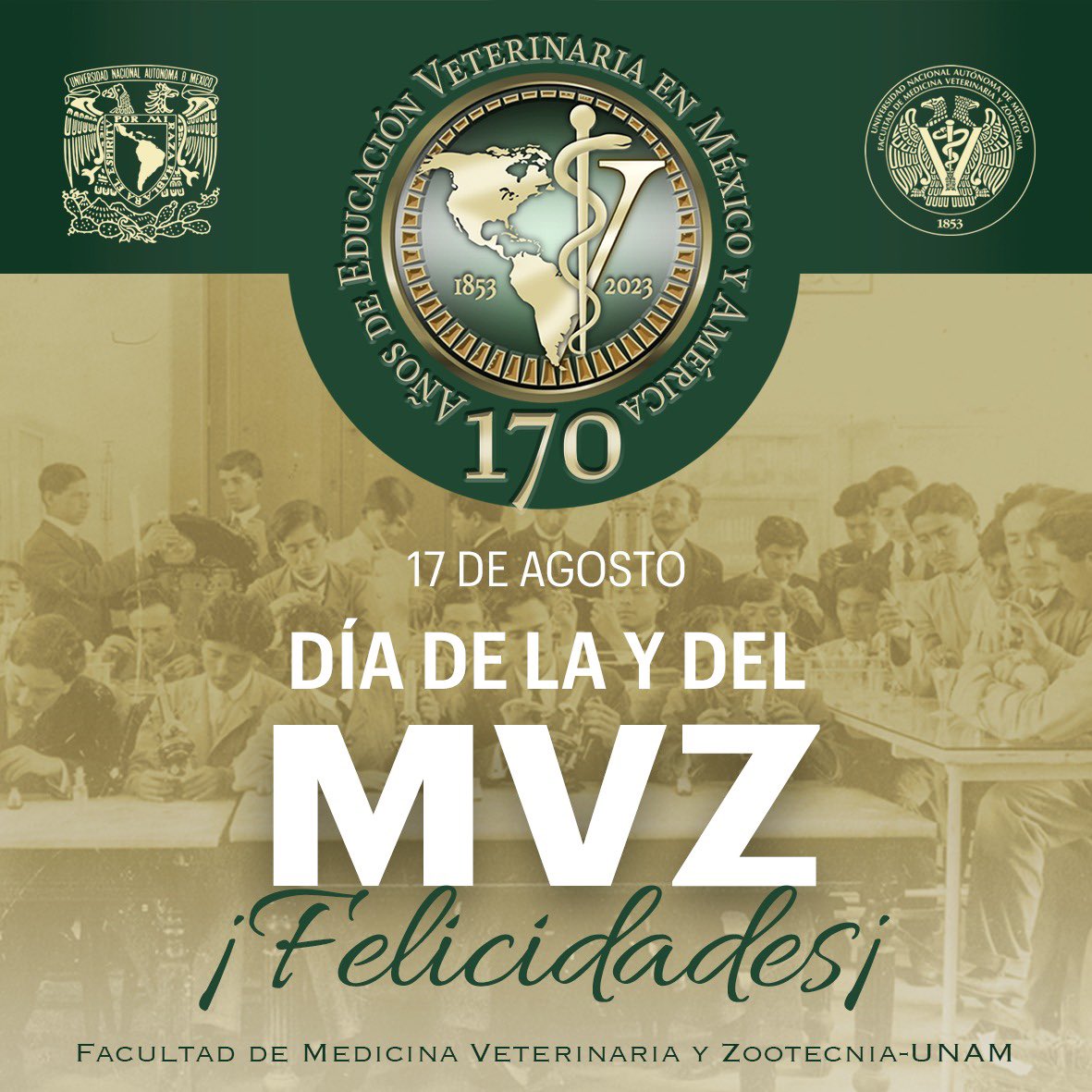 FMVZUNAM's tweet photo. Reconocemos a todas las personas que ejercen esta noble profesión ✨ ¡FELICIDADES!  #YoAmoSerMVZ https://t.co/hzoY5J0fML