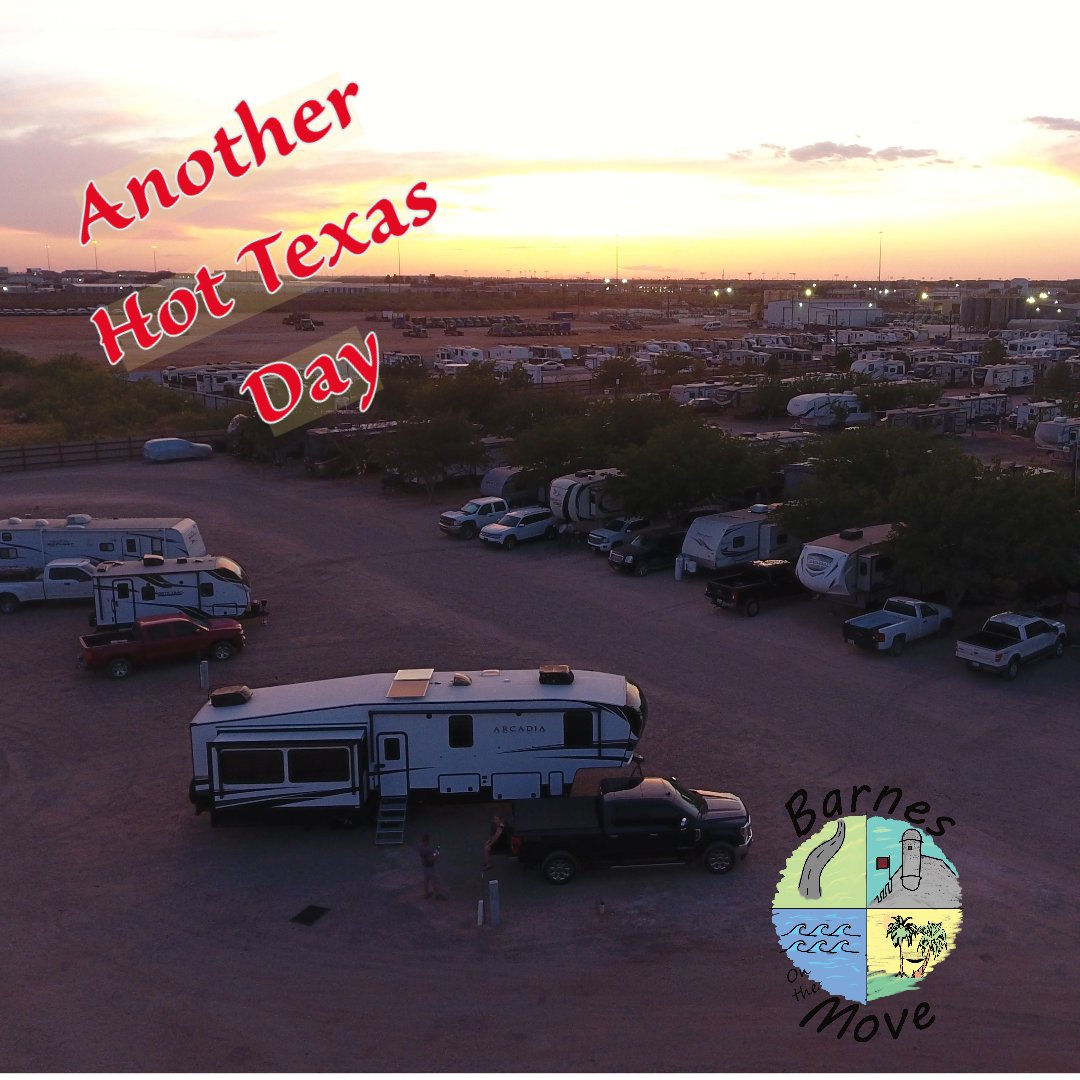 A sunset over Texas in one of our last work stops.  Even these dust bowls can be pretty with the right light! #dronephoto #campbetter #f250 #fulltimefamily #rvlife