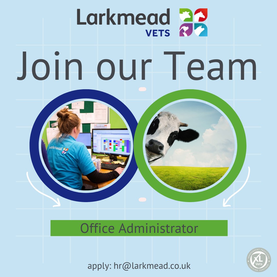 We're seeking an experienced full-time administrator to join our friendly Large Animal Office team based in Cholsey. This role requires someone used to working in a fast paced and varied environment who has great attention to detail.
Find out more: larkmead.co.uk/veterinary-car…