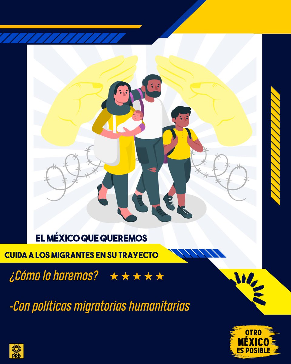 PRDMexico's tweet image. Migrar no es un delito, los tratos inhumanos por parte del #INAMI tienen que terminar
¡Las personas migrantes merecen un trato digno!
#ElMéxicoQueQueremos