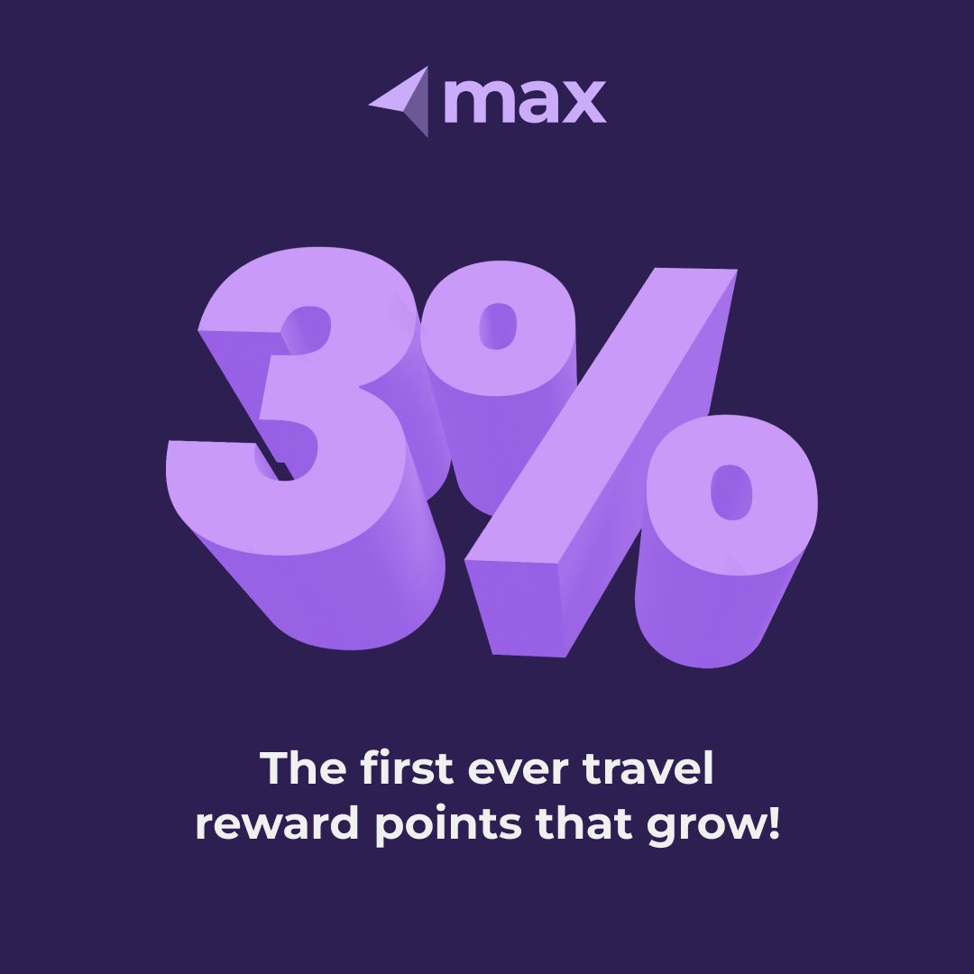 MaxTravelApp's tweet photo. Travel more with the first ever reward points that actually grow in value over time. With Max Travel, your points grow 3% a year! Points never expire and can be used to save at over 800,000 hotels worldwide! See terms for more details https://t.co/8kEdZEOCyj https://t.co/addh2l5FaQ