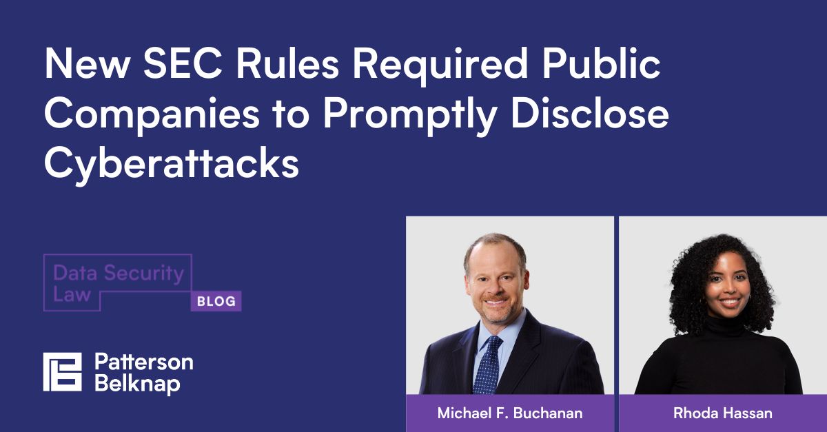 DataSecurityLaw's tweet photo. New SEC Rules Required Public Companies to Promptly Disclose Cyberattacks

https://t.co/ZuSywMcAjj https://t.co/hB2u5RqyK6