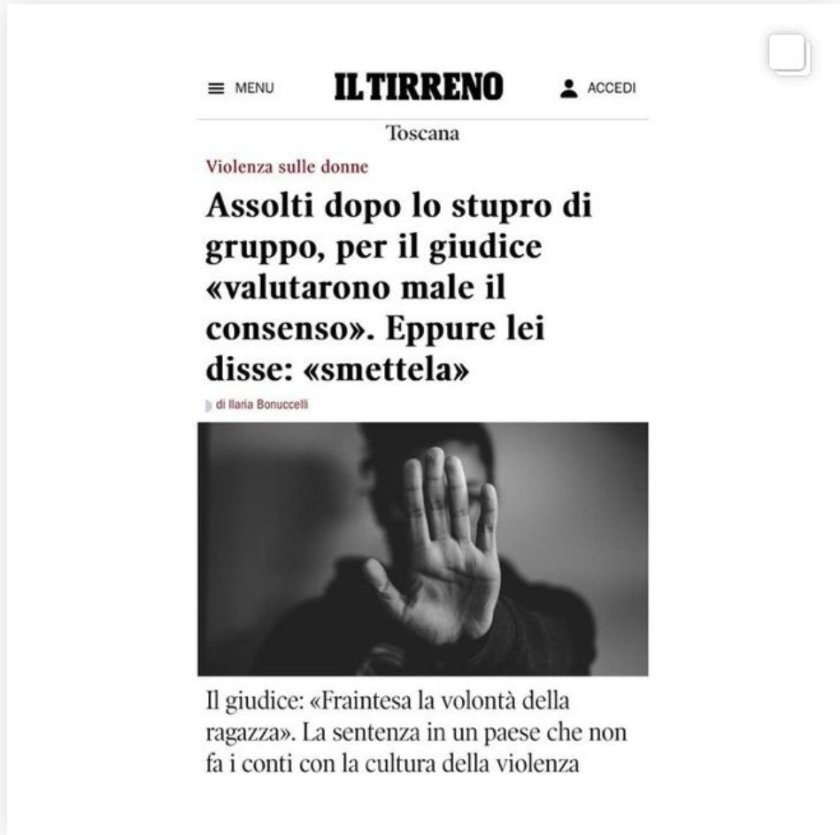 LaSkilly's tweet photo. Non discuto mai le sentenze, anche perché non ho i mezzi per farlo, ma non riesco a non provare disgusto per questa. Valutarono male il consenso?...ad uno #stupro?
#assolti https://t.co/Saxyj4PUTJ