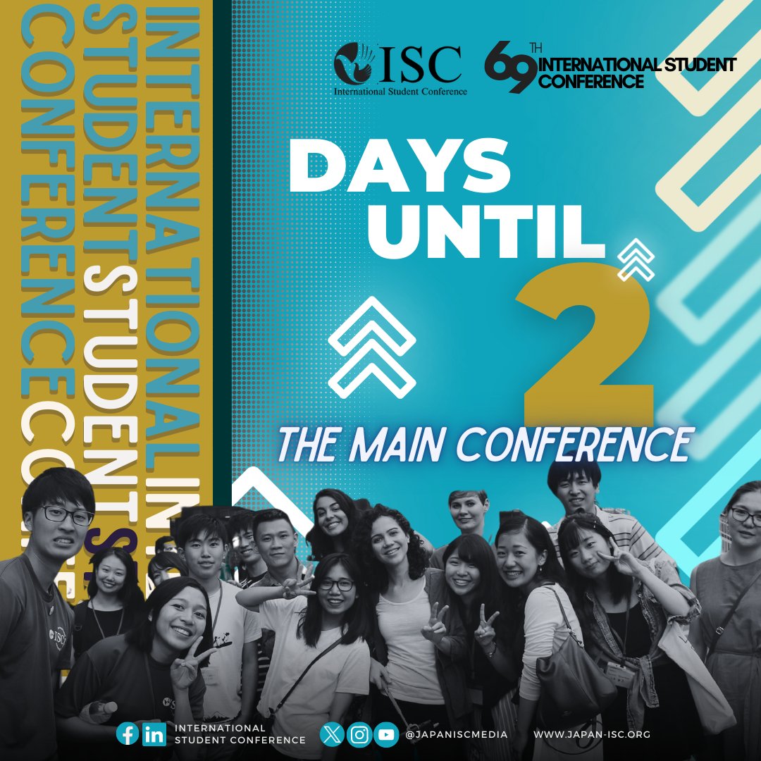 2 DAYS UNTIL THE MAIN CONFERENCE

Hey, ISC participants! Are you excited to meet the gang this August 19? We sure are looking forward to seeing you at the conference!

Don’t forget to stay tuned to our emails and announcements.

See you there!