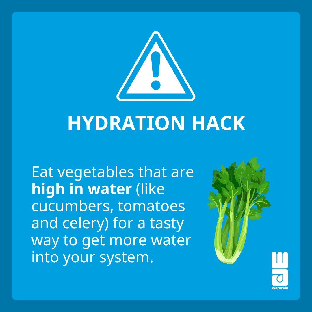 WaterAidUK's tweet image. It&apos;s hard to remember to drink enough water 💦

Here&apos;s a useful hack to stay hydrated in a tastier way.

#HydrationHack