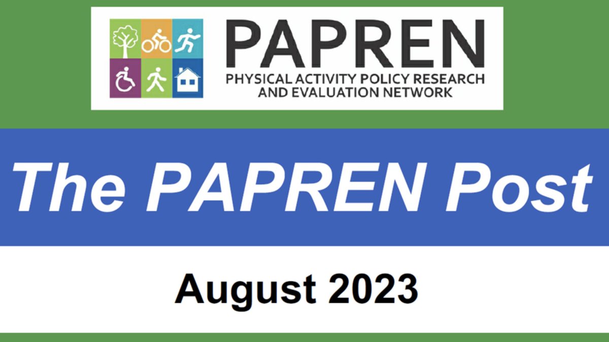 Check out this month's PAPREN Post!
#PAPRENPost 
#ActivePeople 
<a href="/jfchriqui/">Jamie Chriqui</a> 
<a href="/CDC_DNPAO/">CDC DNPAO</a> 
Link to post: buff.ly/451NjKw