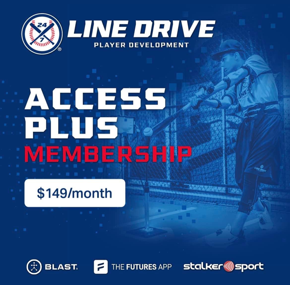 ACCESS PLUS Membership includes 5 Credits for facility use per month plus the ability to add more with exclusive rates! ⚾️🥎

247linedrive.com/membership/acc…
