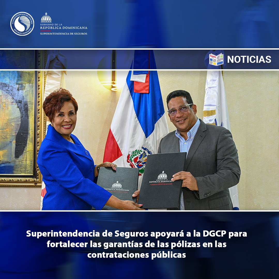 SuperSegurosDO's tweet photo. 📰 Superintendencia de Seguros apoyará a la DGCP para fortalecer las garantías de las pólizas en las contrataciones públicas

ℹ️ Puedes ampliar esta noticia en el link debajo:
https://t.co/r2HLYDxRE2

______________

#Superseguros #Noticias #Acuerdos https://t.co/mwg81qw6BN