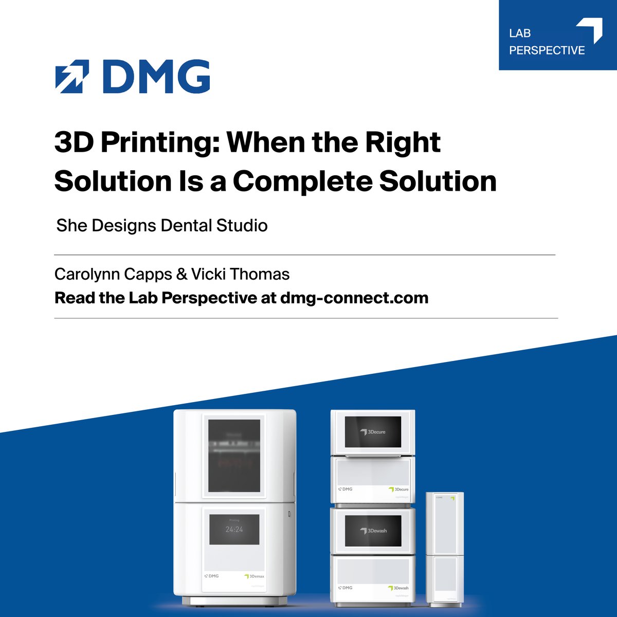 DMGAmerica's tweet image. "With DMG's #3Demax printer, everything was integrated and worked together seamlessly. It simplified our #digitalworkflow. Adding a little pink glitter wallpaper makes it look beautiful in our studio!" - She Designs Dental Studio Visit: hubs.li/Q01_l4ZP0