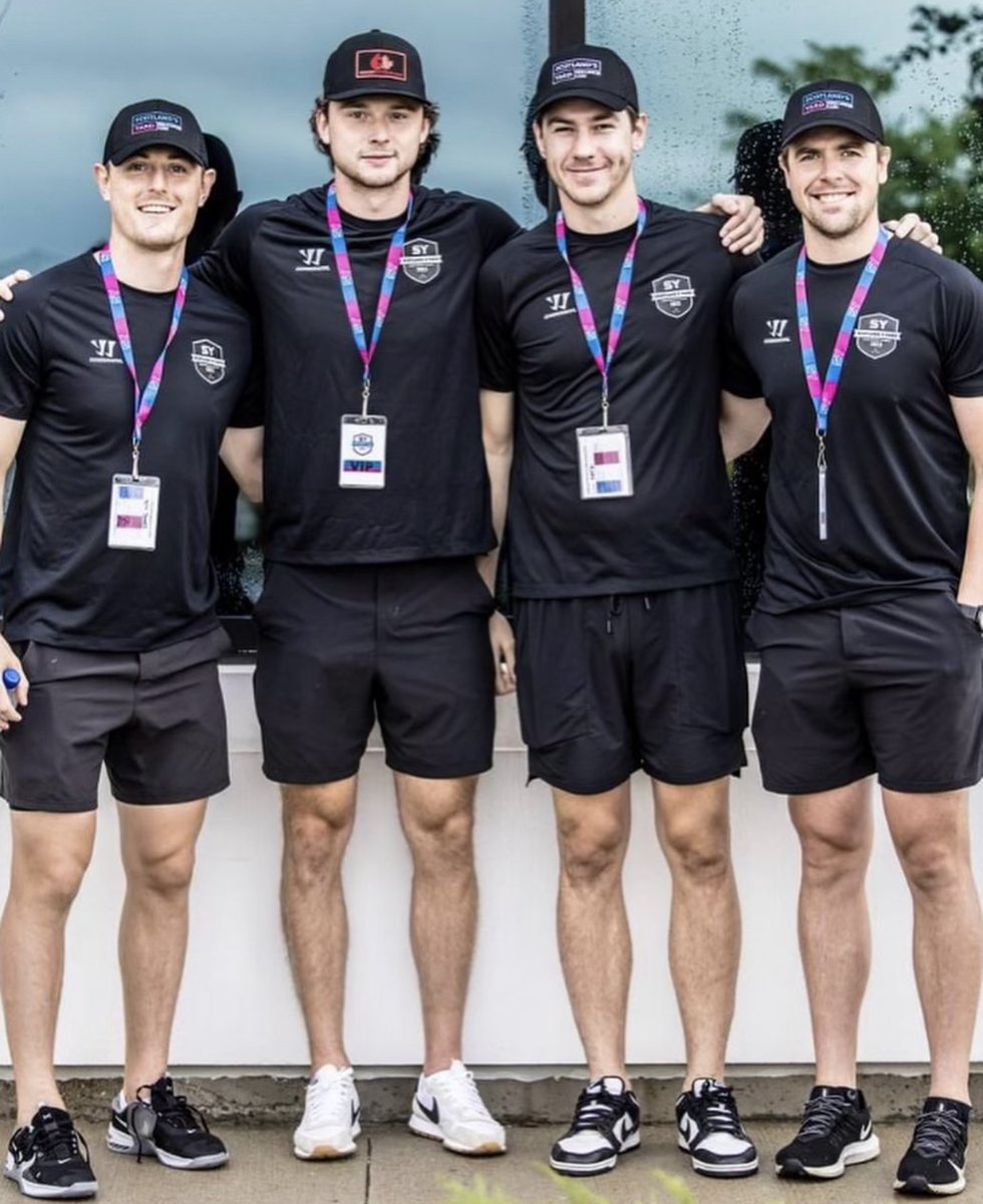 🏒 for a great cause ❤️

#Flames prospects Cole Schwindt and Ben Jones took part in this year's Scotland's Yard Road Hockey Classic, supporting the goal of raising $50 million over the next 10 years to support Grand River Hospital and its pediatric cancer programs!