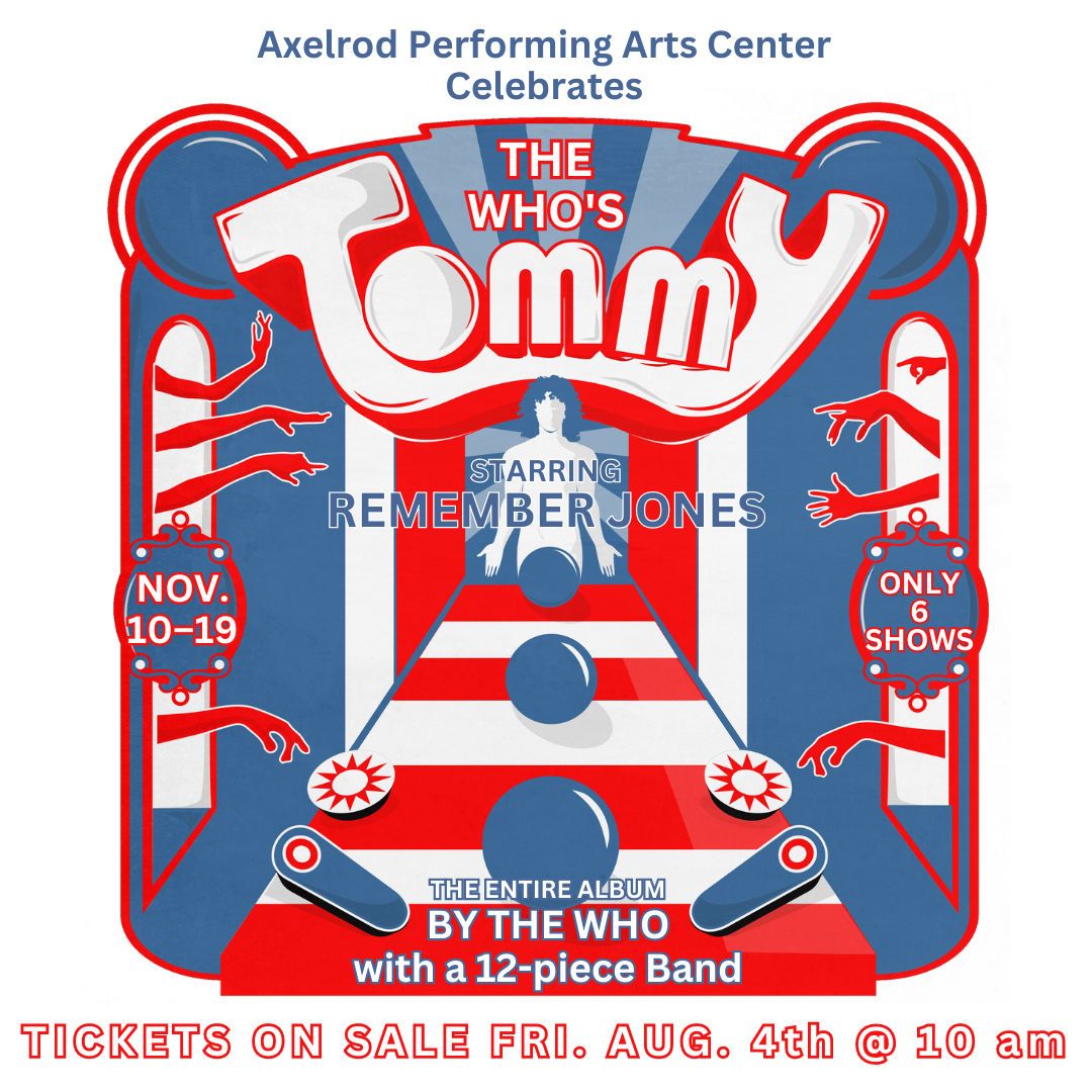 Experience the full album of 'The Who's TOMMY' live with Remember Jones at Axelrod Performing Arts Center. Two weeks and six shows only. November 10-19. Secure your tickets at AxelrodArts.com. Feel the vibe! 🎸🔥