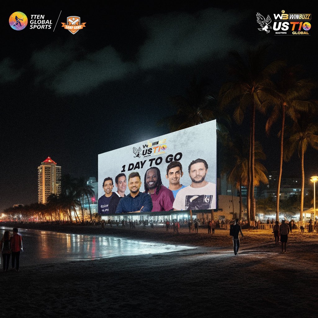 T10League's tweet image. Only. One. Sleep. Away! 🤩

#USMasters T10 is almost here! 🔥

#CricketsFastestFormat #SunshineStarsSixes #T10League