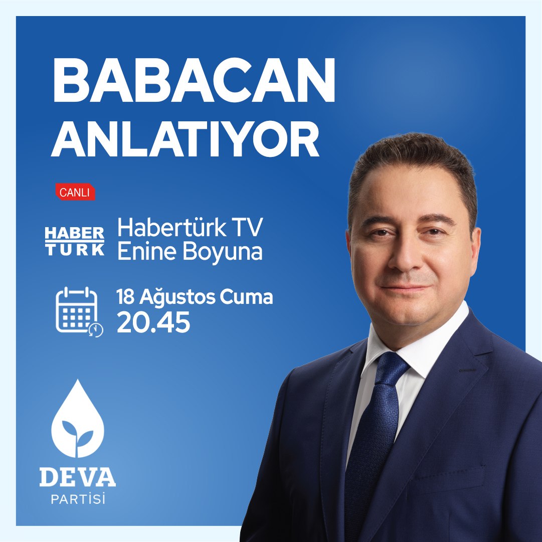 alibabacan's tweet photo. 18 Ağustos Cuma (yarın), saat 20.45’te Habertürk TV’de Hülya Hökenek ve Faruk Aksoy ile "Enine Boyuna" programında gündemi değerlendireceğim.

@haberturktv @hulyahokenek https://t.co/9euE8rCFNJ