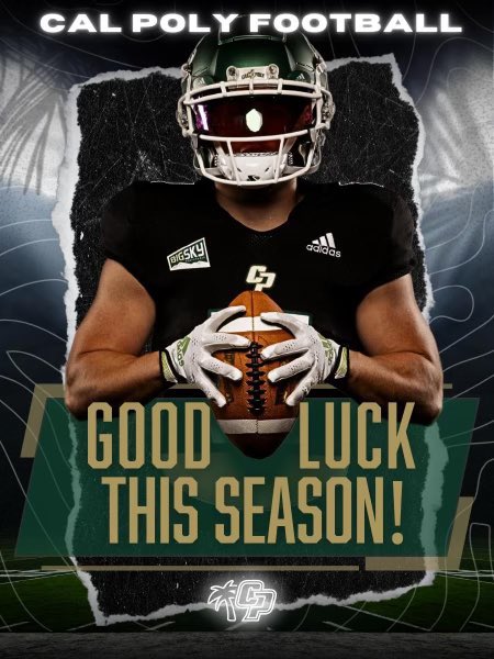 Thank u @wesyerty24 and @calpolyfootball for the good luck wishes can’t wait for first game