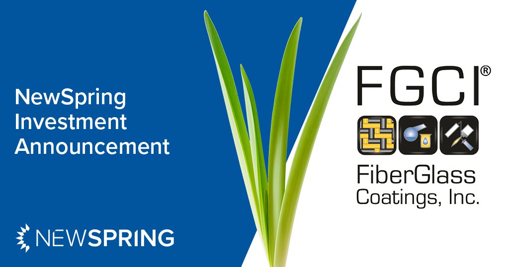 NewSpring is excited to announce its latest #NewSpringMezzanine investment in @FiberGlass Coatings, a manufacturer and distributor of epoxy, resin, and fiberglass products to a wide range of industries and applications. Read more: bit.ly/44h98EB