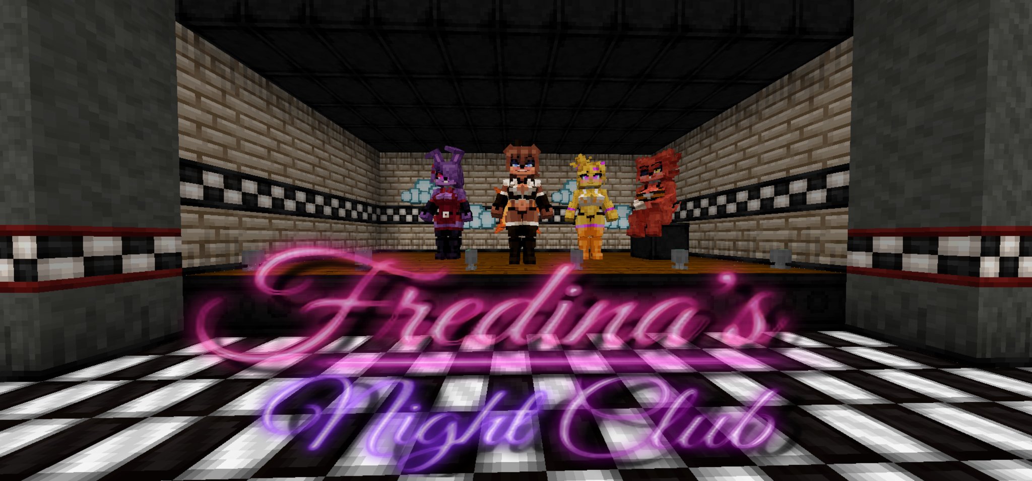 FNAF! Five Nights At Freddy's Minecraft Map & Texture Pack! 