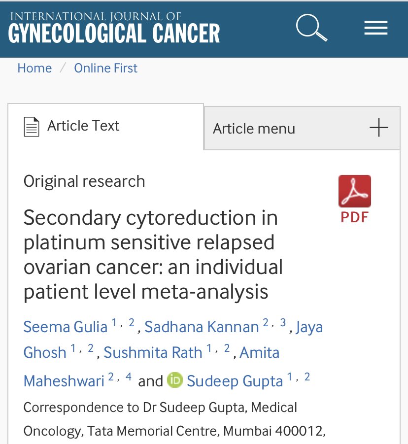 seemagulia1's tweet photo. Be selective in subjecting patients to Secondary Cytoreduction ! 
Incomplete surgery is detrimental. https://t.co/nw31g0UZCl https://t.co/kNXoVzVp6m