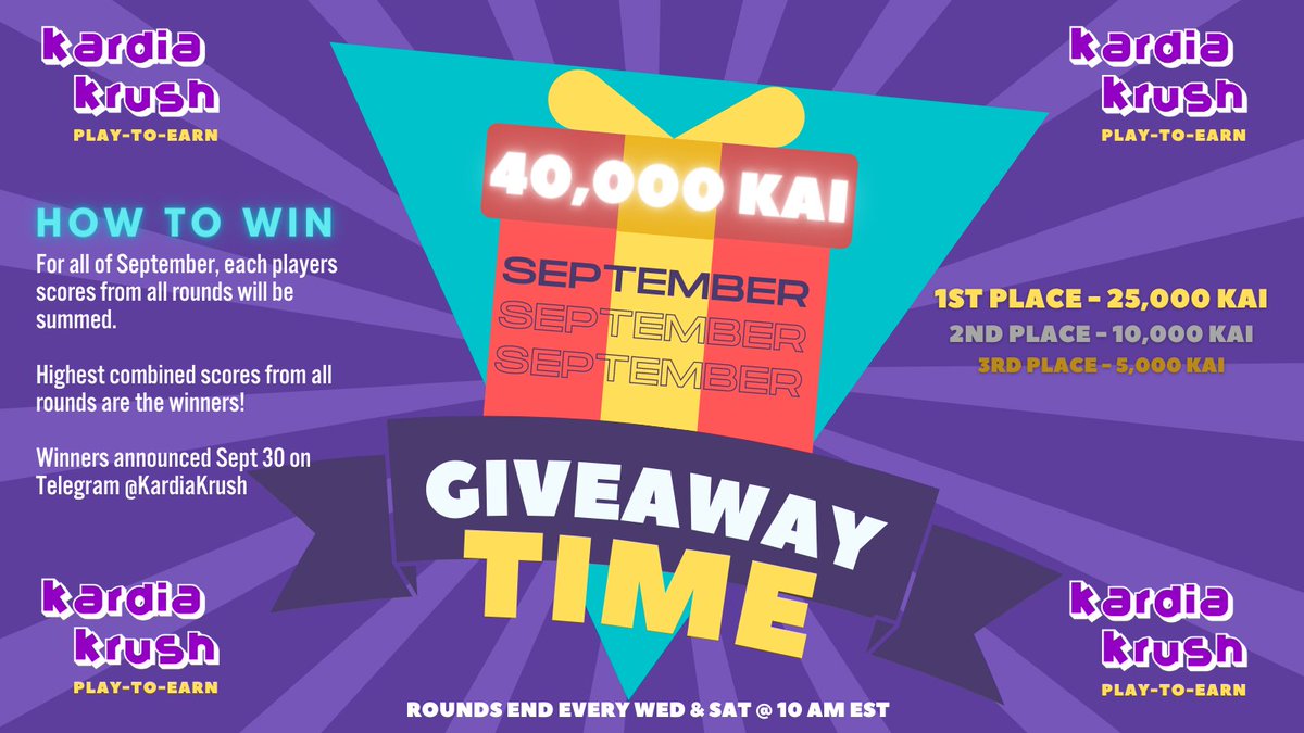 🚨GIVEAWAY COUNTDOWN ALERT🚨

🔵10 DAYS TO GO
🔵SEPTEMBER FRENZY IS COMING

Download Kardia Wallet from your App Store to play now!

<a href="/KardiaChain/">Master Of RGS</a> #Giveaway #Airdrop #AirdropAlert #Bitcoin #ETHEREUM #XRP #SHIBARIUMHYPE