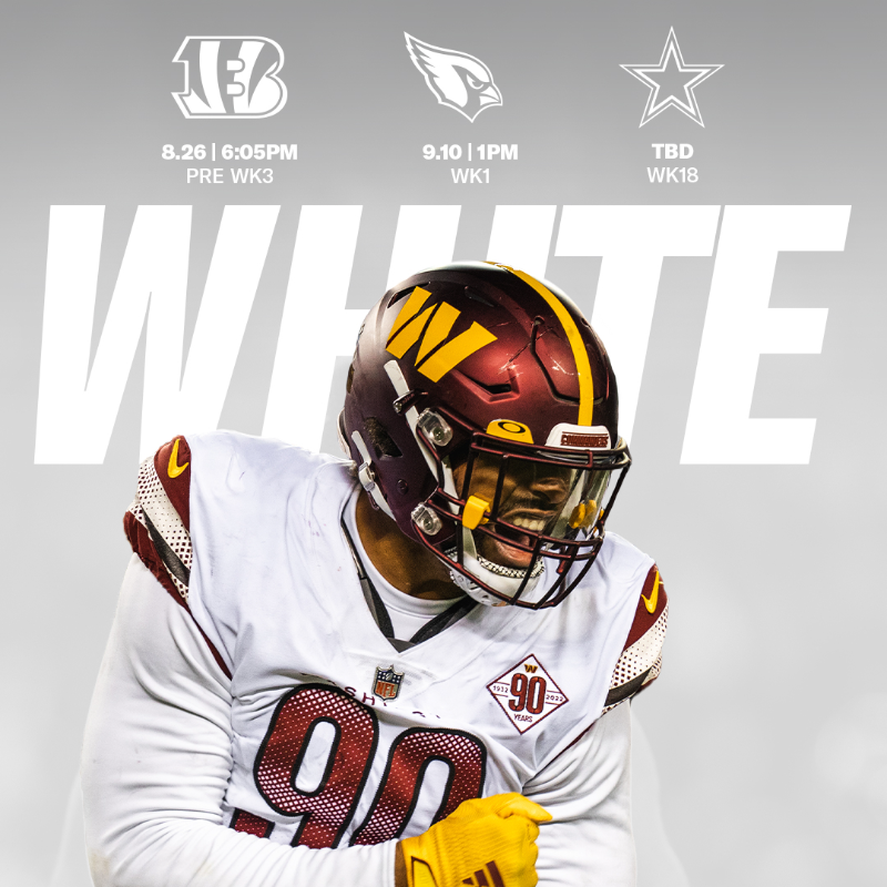 Commanders's tweet photo. home jersey schedule is here 😈

@MDLottery | #HTTC