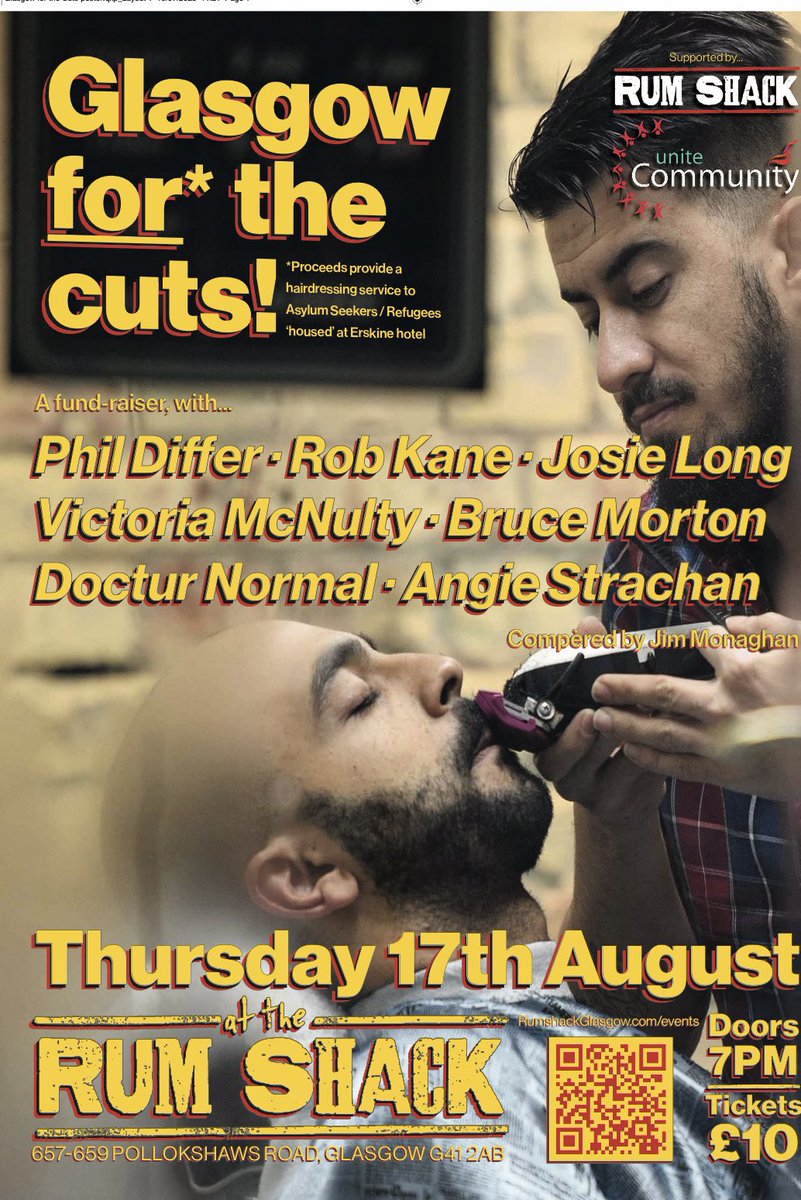 CaltonBooks's tweet photo. If your in the Southside of Glasgow tonight &amp; can manage along please support this event @ the #RumShack
#Unitetheunion https://t.co/yYCF59gu9K
