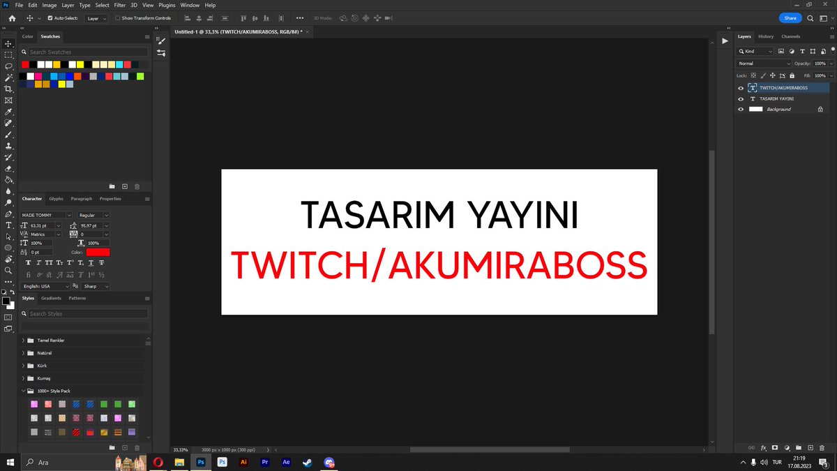 TASARIM YAYINI GEL ---> twitch/AkumiraBOSS