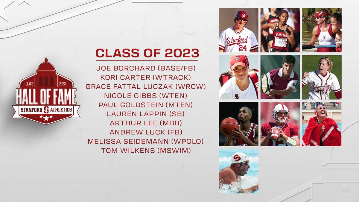 Introducing the Stanford Athletics Hall of Fame Class of 2023! Congratulations to a well-deserving group of Stanford legends 👏 🗞️ » stanford.io/3Oxdamg #GoStanford