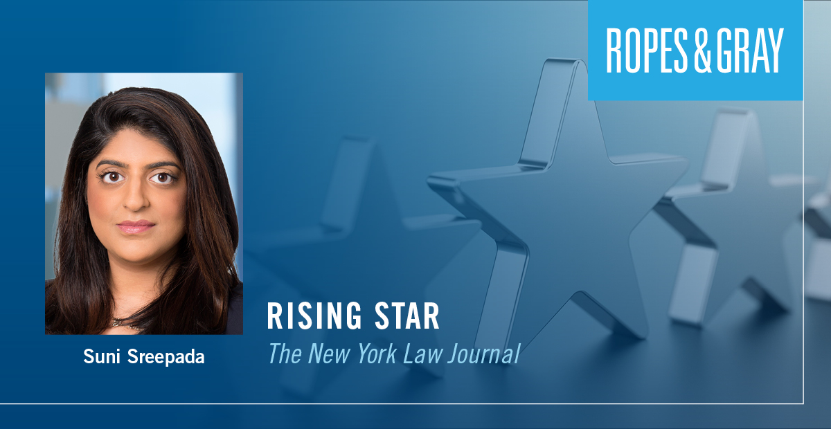 Congratulations to M&amp;A partner Suni Sreepada on her recognition as a rising star by the New York Law Journal. The award recognizes Suni’s work representing Provention Bio in its $2.9 billion acquisition by Sanofi, among other achievements. bit.ly/47CEvw5